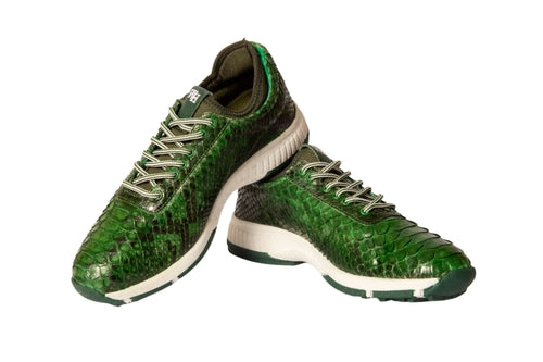 W&H Men's Viper - Python Golf Shoes in Green